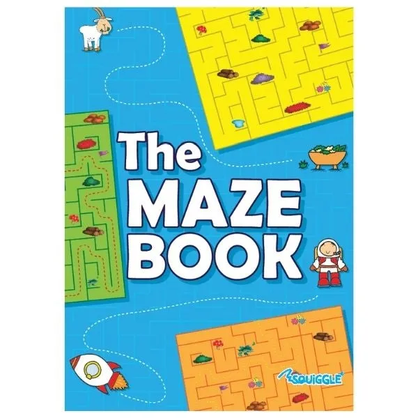 A4 Mazes Puzzle Book - Assorted Challenging Mazes High Quality Relaxing Brain Teasers