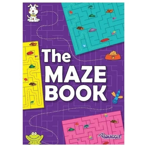 A4 Mazes Puzzle Book - Assorted Challenging Mazes High Quality Relaxing Brain Teasers