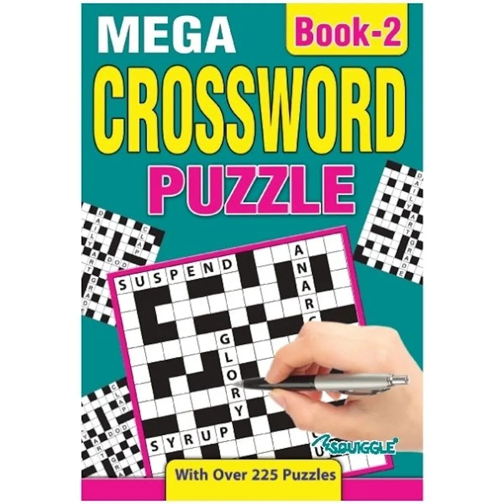 A5 Crossword Book - Assorted Challenging Puzzles High Quality Paper Relaxing Brain Teasers