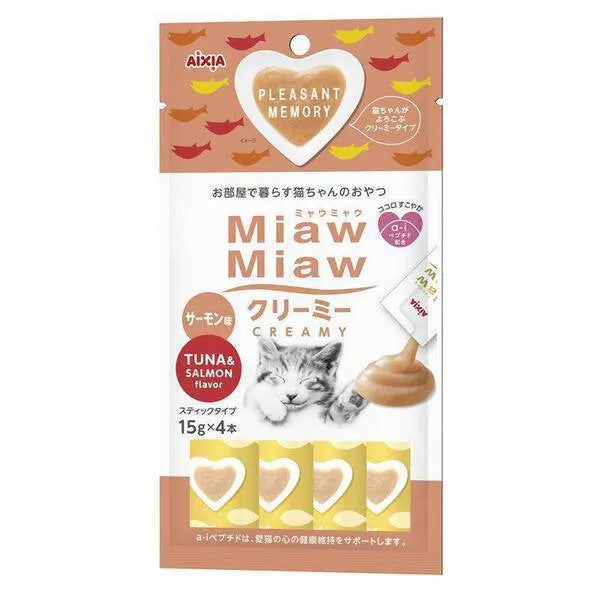 Aixia Miaw Miaw Creamy Tuna & Salmon Flavor 15g x 4 (MMCM5)