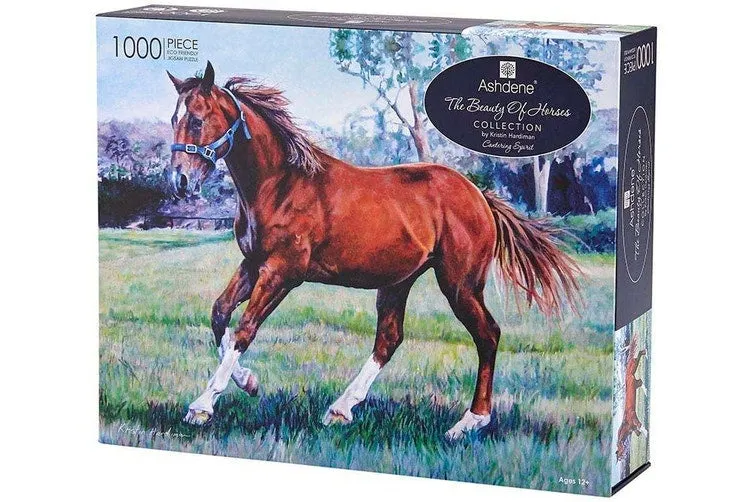 Ashdene 1000-Piece Jigsaw Puzzle Beauty of Horses Cantering