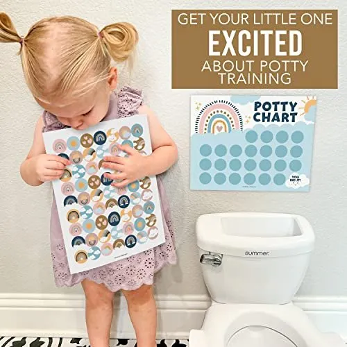 Boho Rainbow Potty Training Chart | Sticker Charts | Early Education