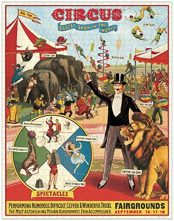 Cavallini & Co. Circus 1000 Piece Puzzle