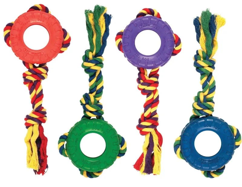 Chomper CTZ100M Dog Toy, M, Tredz Rope, Cotton/Rubber, Assorted :EA: QUANTITY: 1