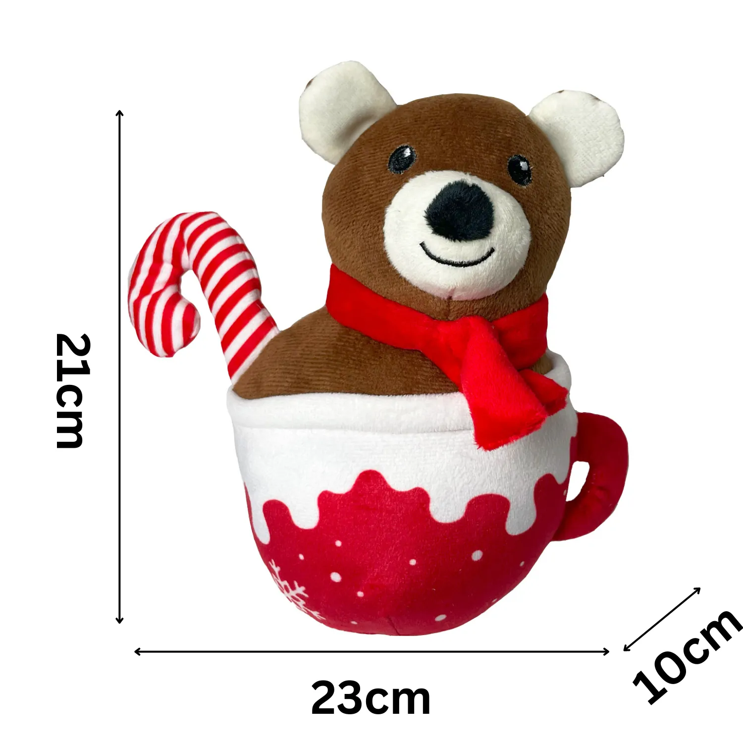 Christmas Mug Bear | Festive Dog Teddy Toy by Happy Pet