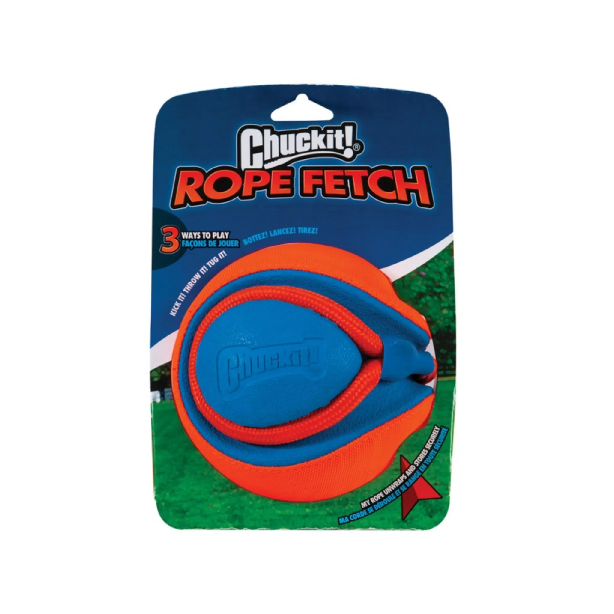 Chuckit Rope Fetch Ball On Rope Durable Dog Tug Toy