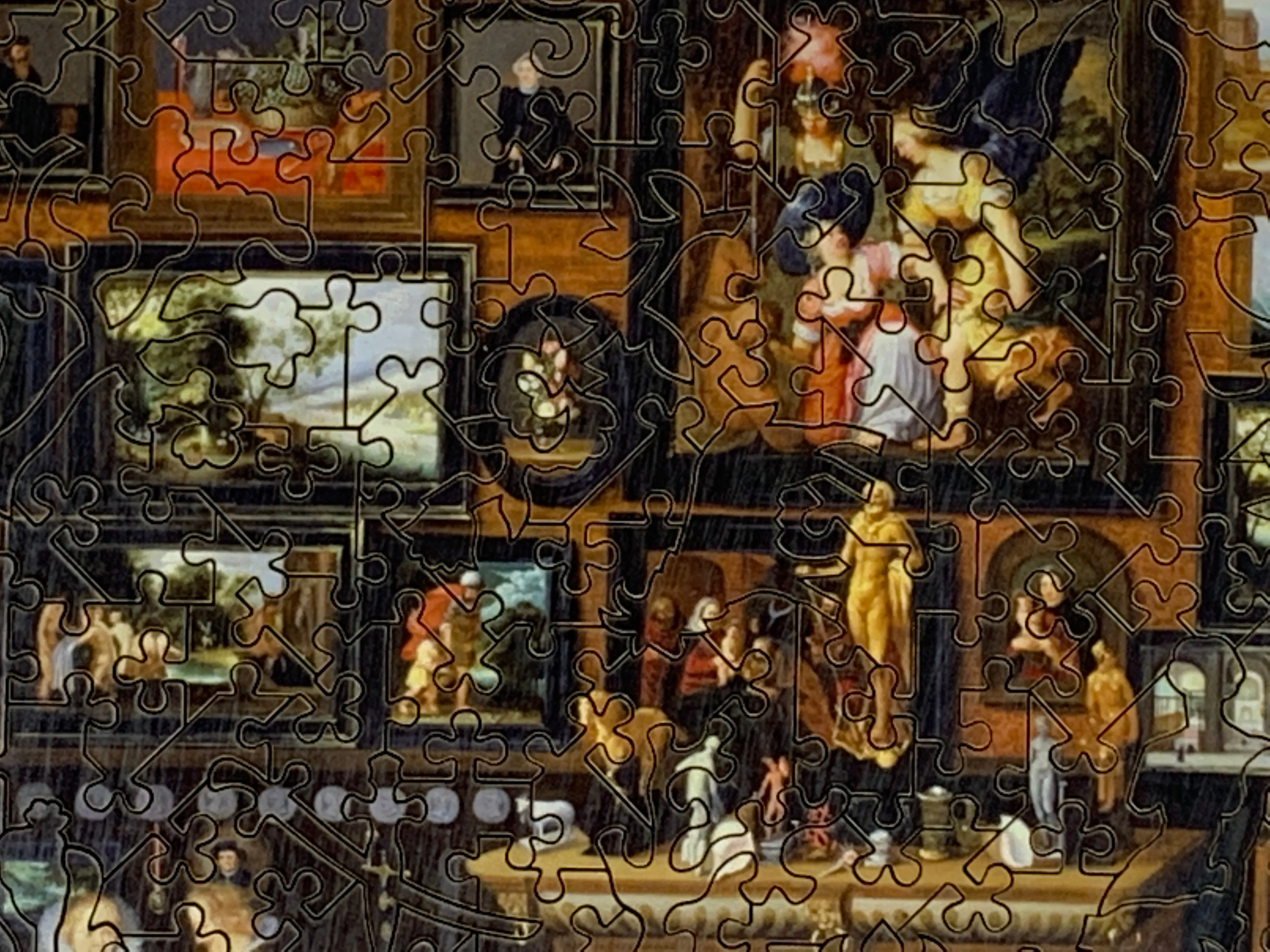 Collector's Cabinet by Brueghel the Elder and Hieronymus Francken (601 Piece Wooden Jigsaw Puzzle)