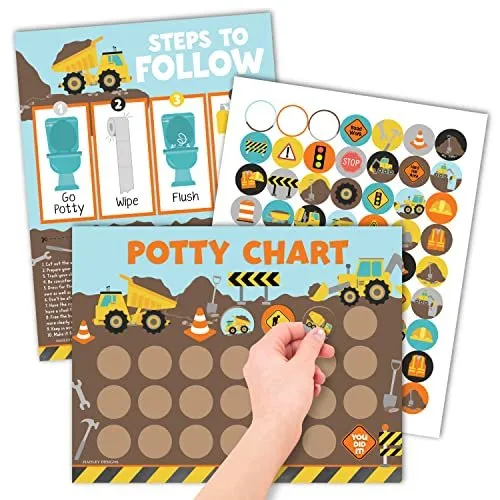 Construction Potty Training Chart | Sticker Charts | Early Education