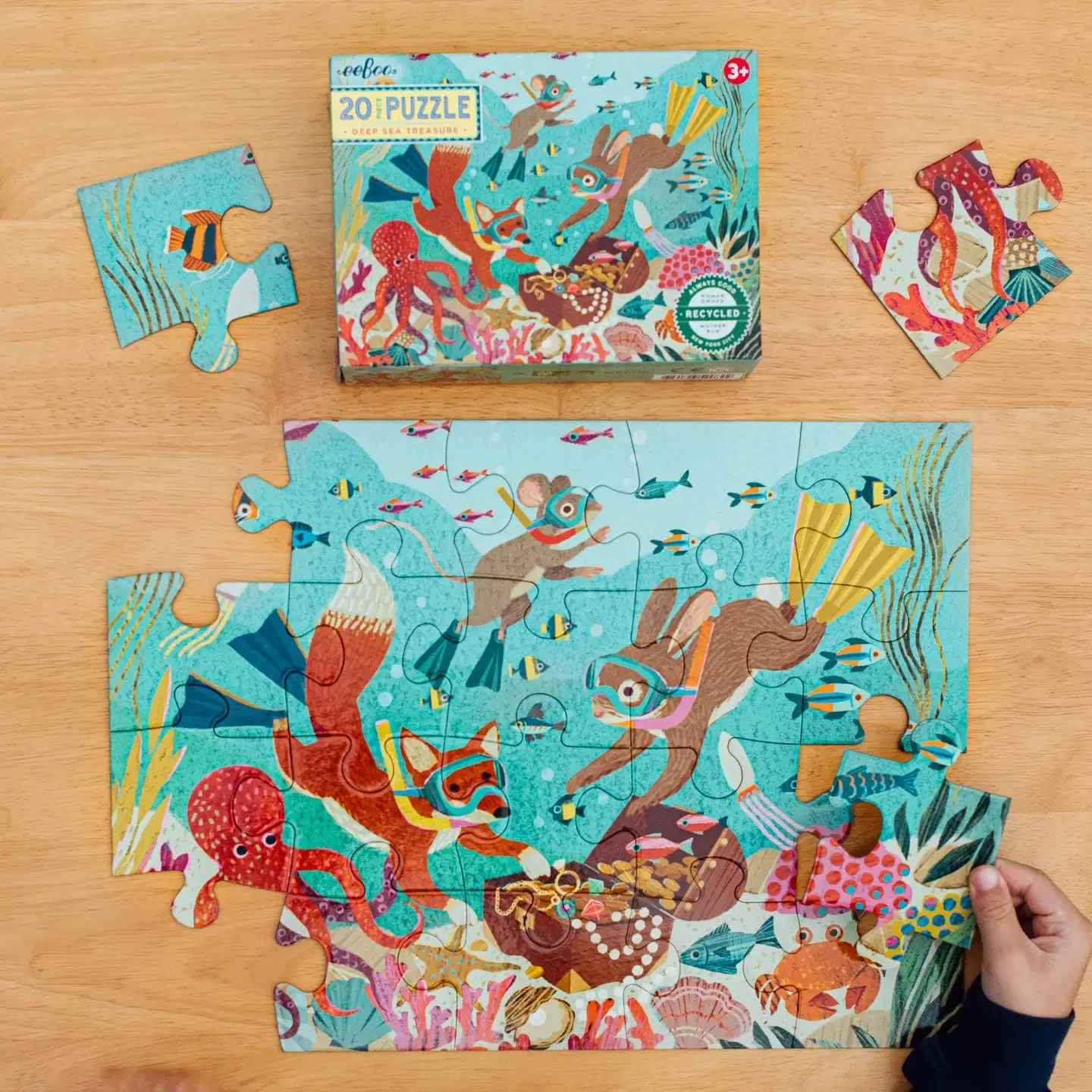 eeBoo 20 Piece Puzzle Deep Sea Treasure