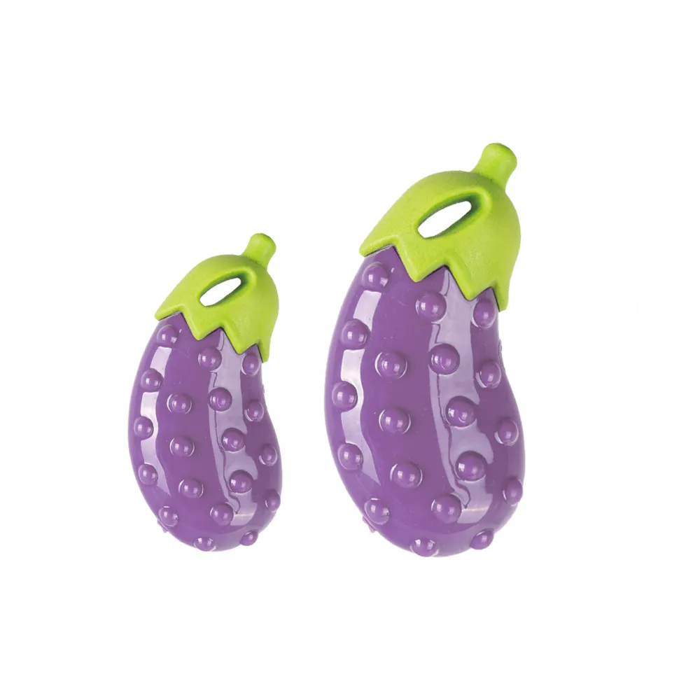 Fofos Vegi Bites Eggplant Squeaky Toy for Dogs