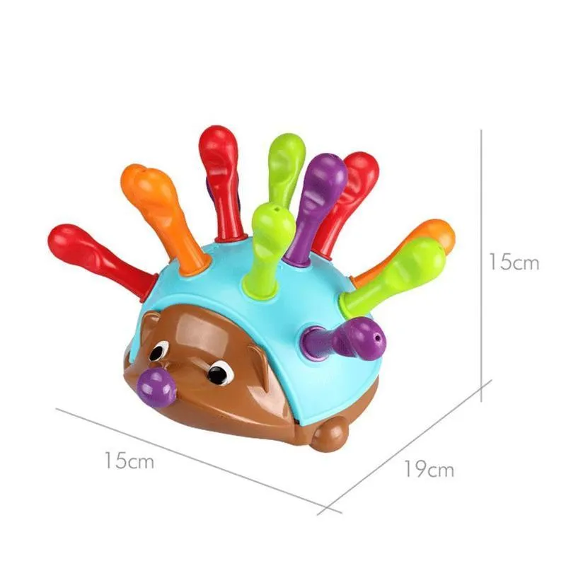 Insert Hedgehog Puzzle Toys Montessori Building Intelligence Developing Counting Children Educational Training Toy Early A7G5