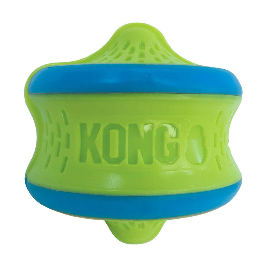 Kong Rambler Rattlez Swirl Ball Toy For Dog - Medium (Blue/Green)