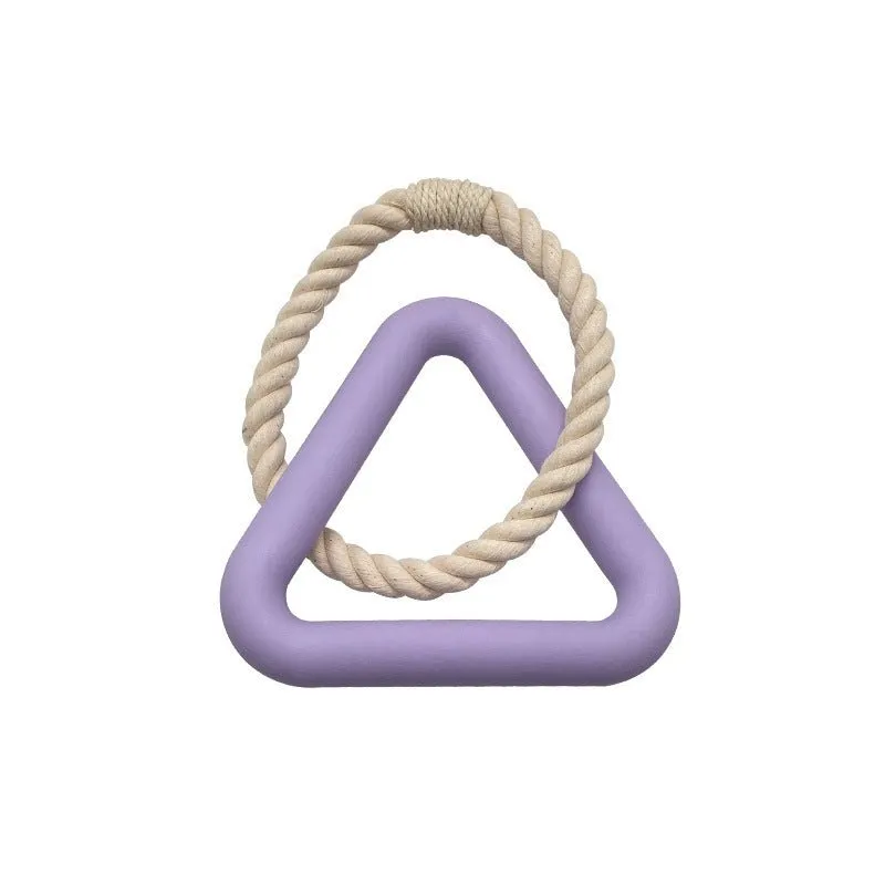 Large Triangular Pull Handle & Bite-Resistant Cotton Rope Pull Ring Funny Interactive Pet Dog Chew Toys