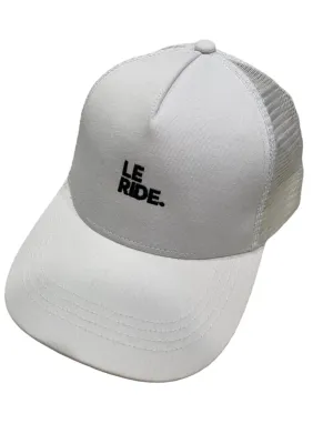 Le Ride. Trucker Cap Mesh Back White Mini Le Ride.