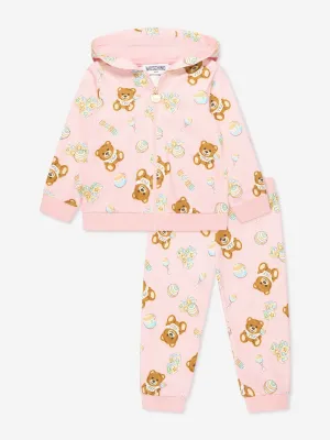 Moschino Baby Girls Teddy Toys Tracksuit in Pink