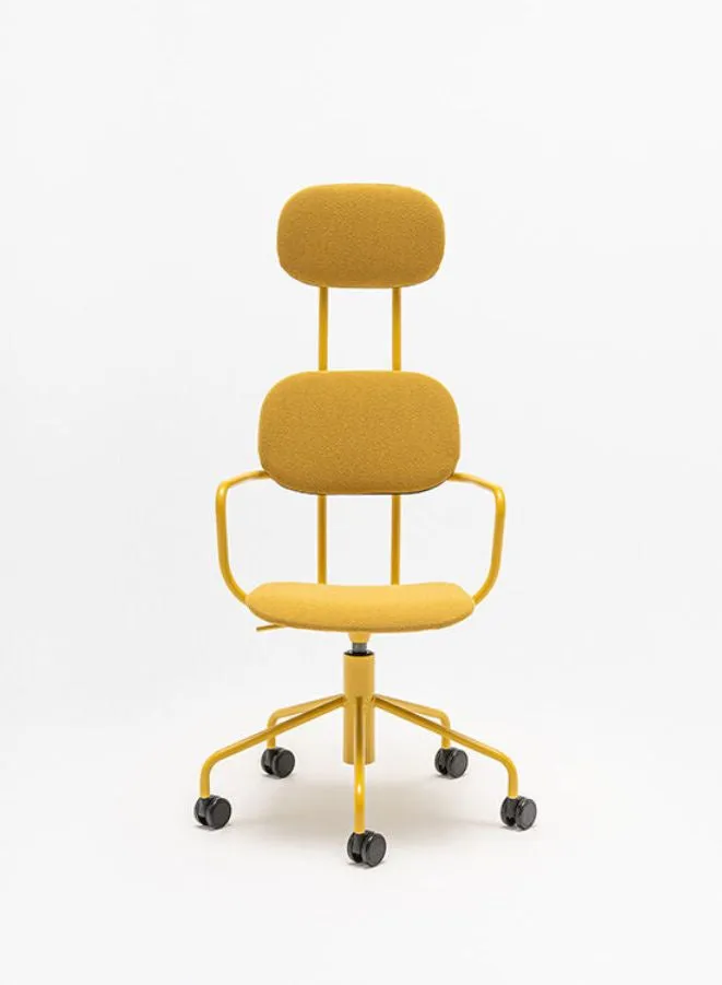 New School Upholstered Chair with Headrest and Height Adjustment (Customizable)