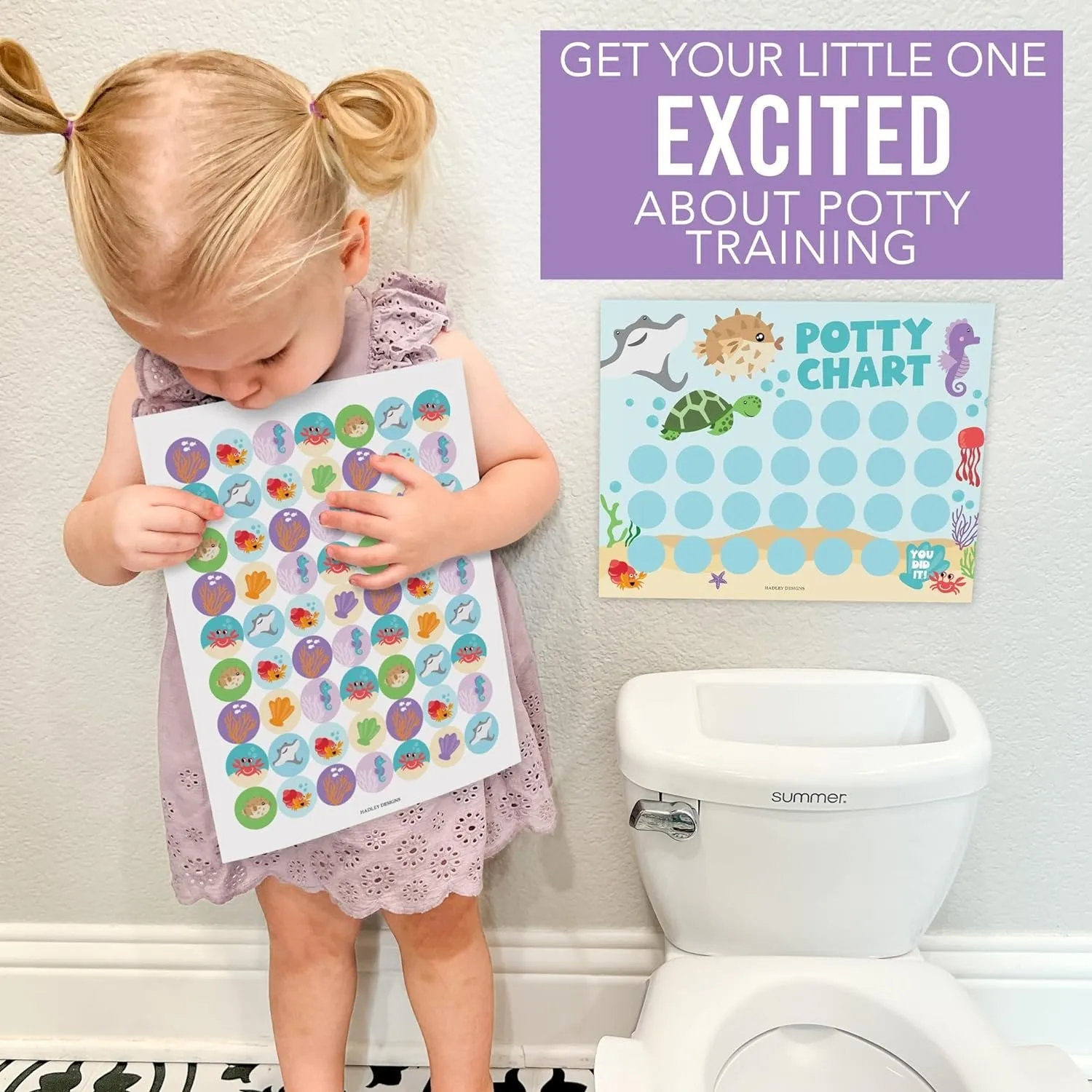 Ocean Potty Training Chart | Sticker Charts | Early Education