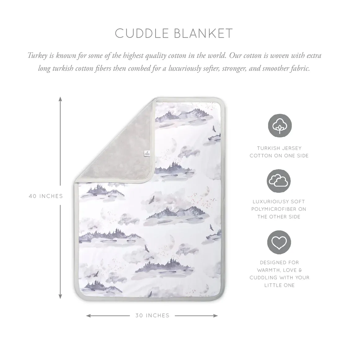 Oilo Cuddly Blanket Misty Mount