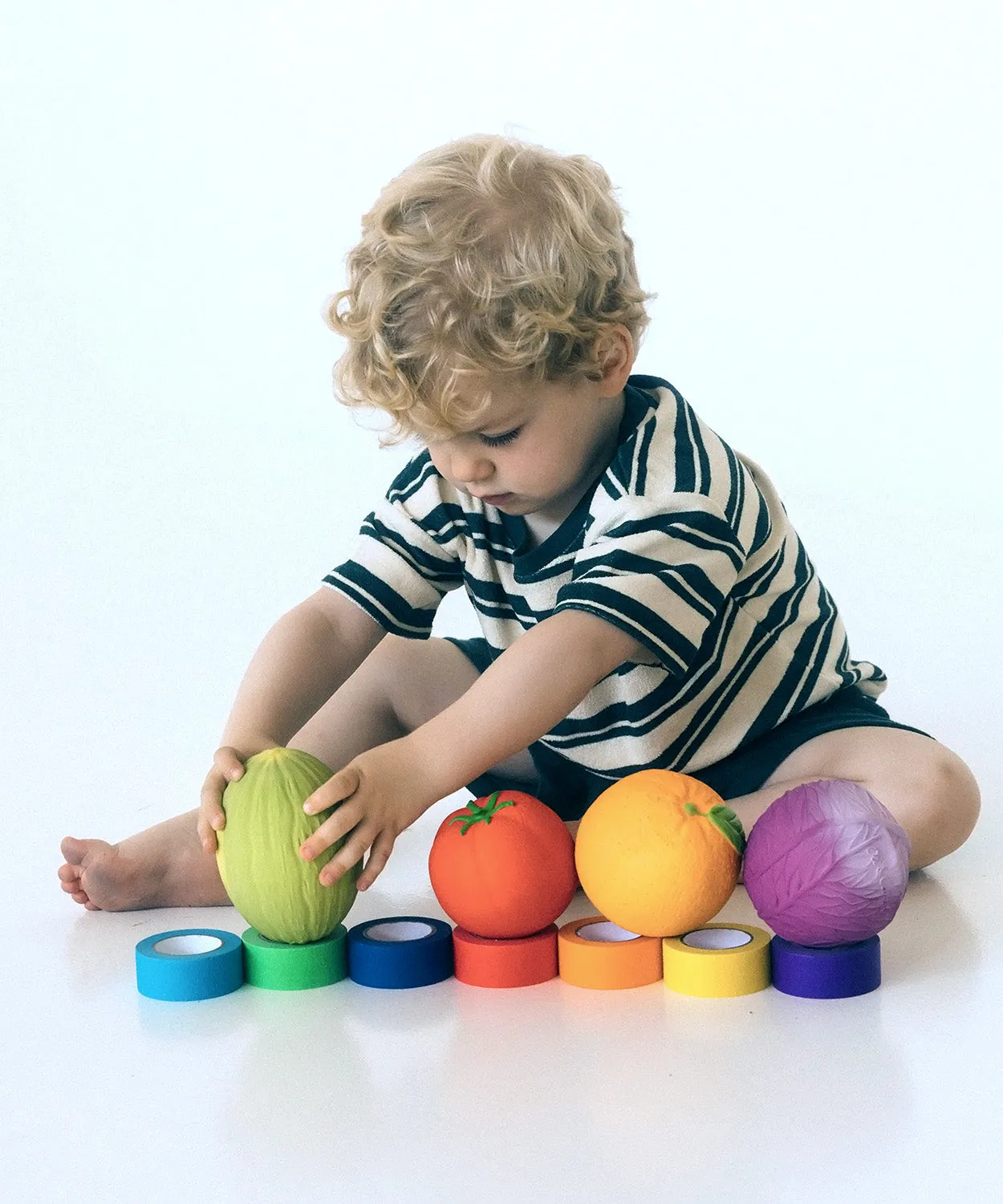 Oli & Carol Natural Rubber Baby Ball - Melon