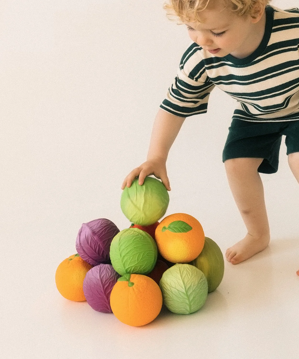 Oli & Carol Natural Rubber Baby Ball - Melon