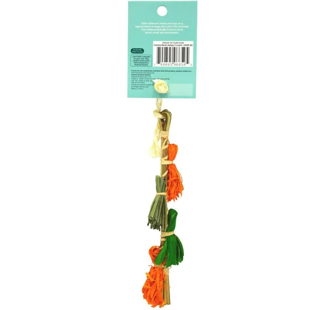 Oxbow Enriched Life Colorful Woven Dangly Toy For Small Animal