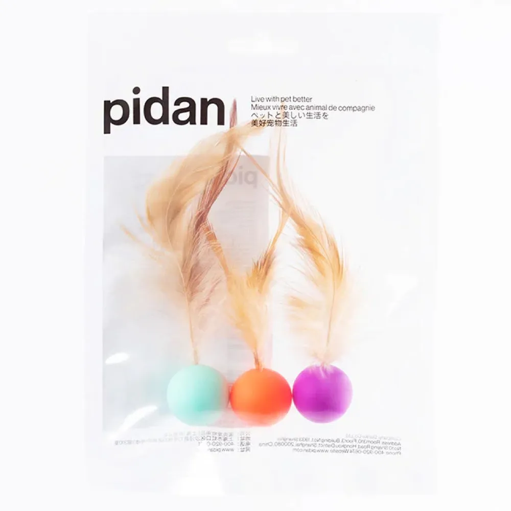 Pidan Silicone Bouncy Ball Cat Toys Set (3-Pack)