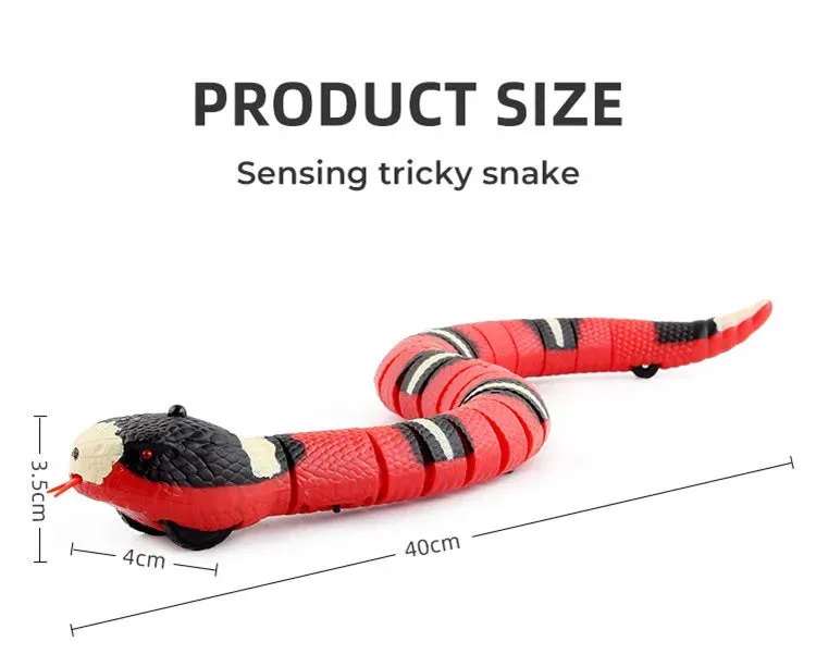 Smart Sensing Cat Toys - Interactive Automatic Electronic Snake Teaser, USB Rechargeable Indoor Play Kitten Toy