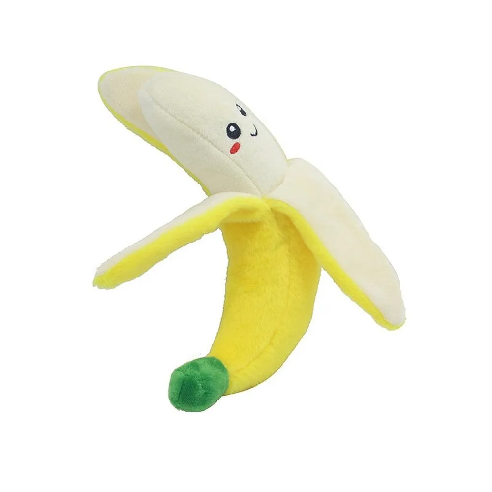 Soft Plush Fruits & Vegetables Chew Toys For Pets