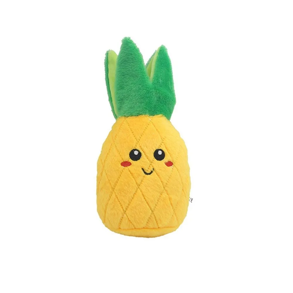 Soft Plush Fruits & Vegetables Chew Toys For Pets