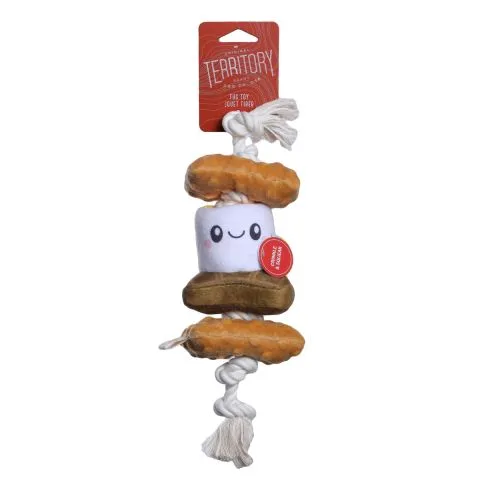 Territory S'mores Squeaker Tug Dog Toy