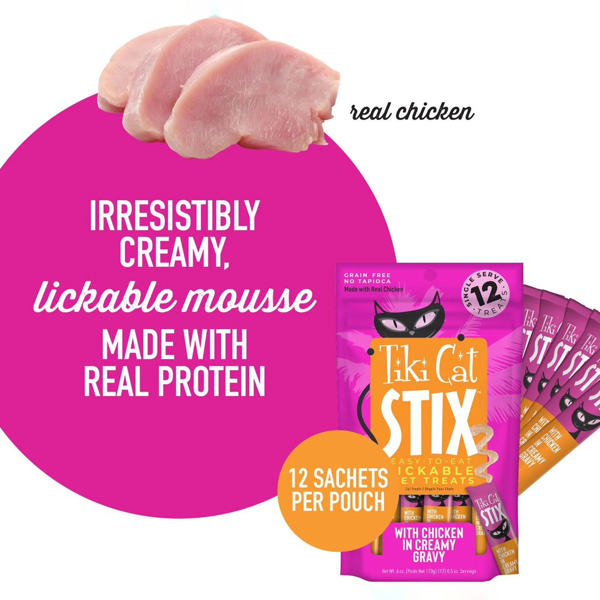 Tiki Cat Stix Lickable Mousse Cat Treats