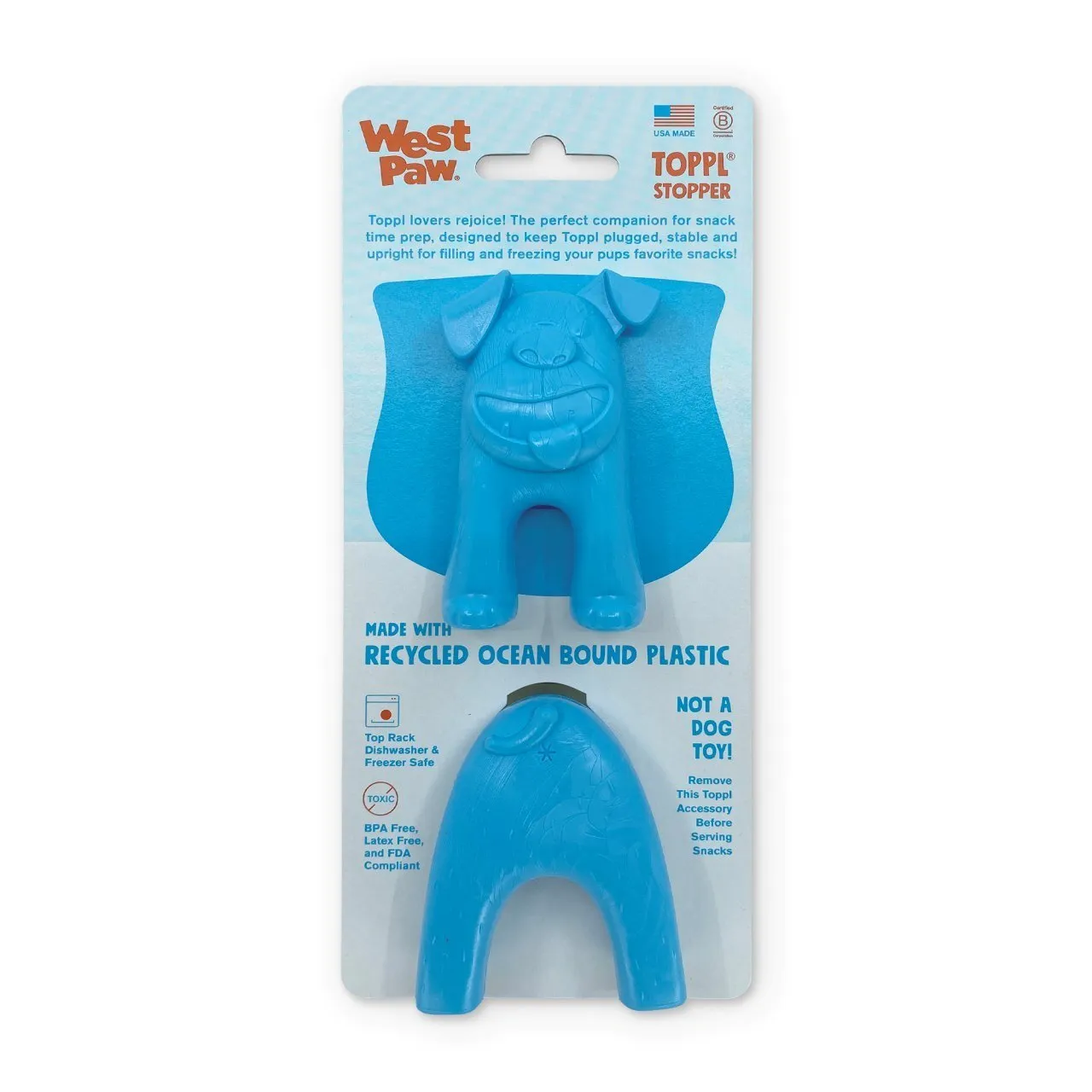 West Paw Toppl Treat Dispensing Wobbling Dog Toy & Food Bowl